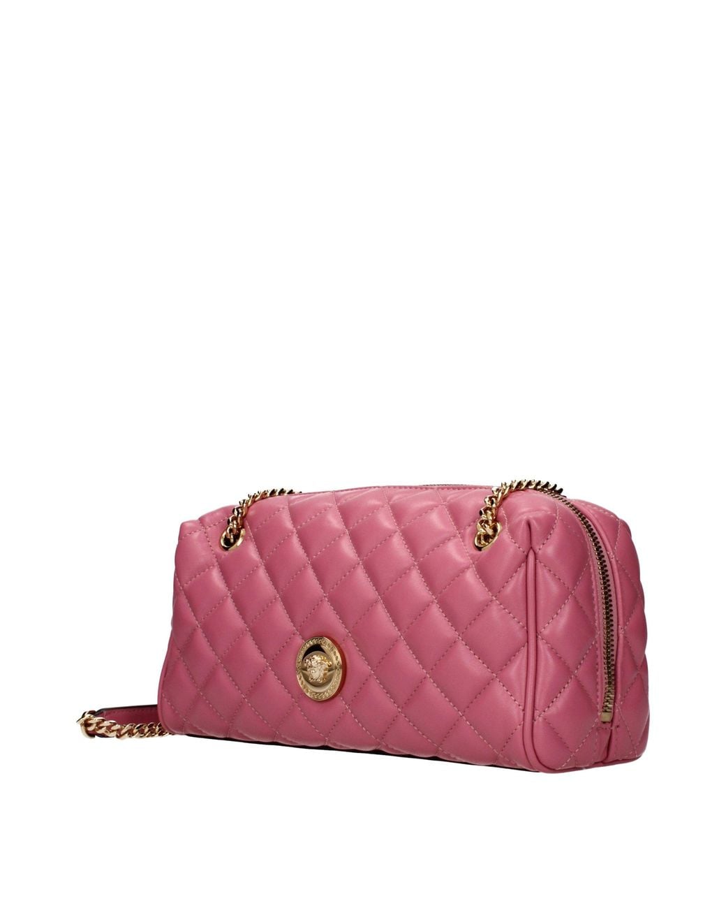Versace Pink Leather Shoulder Bag
