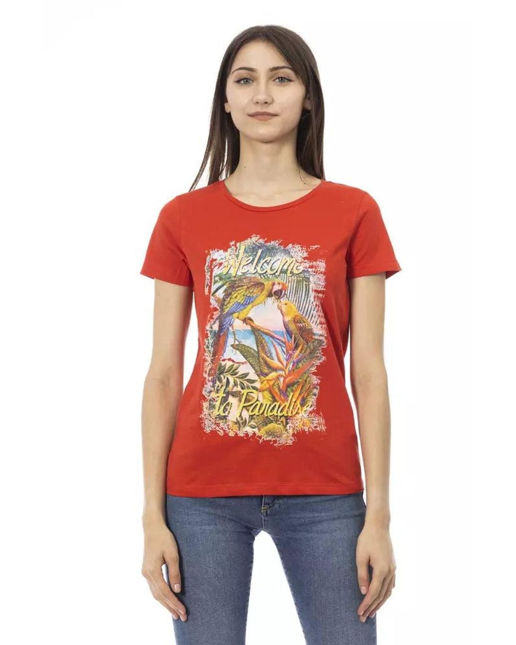 TRUSSARDI ACTION Red Cotton T