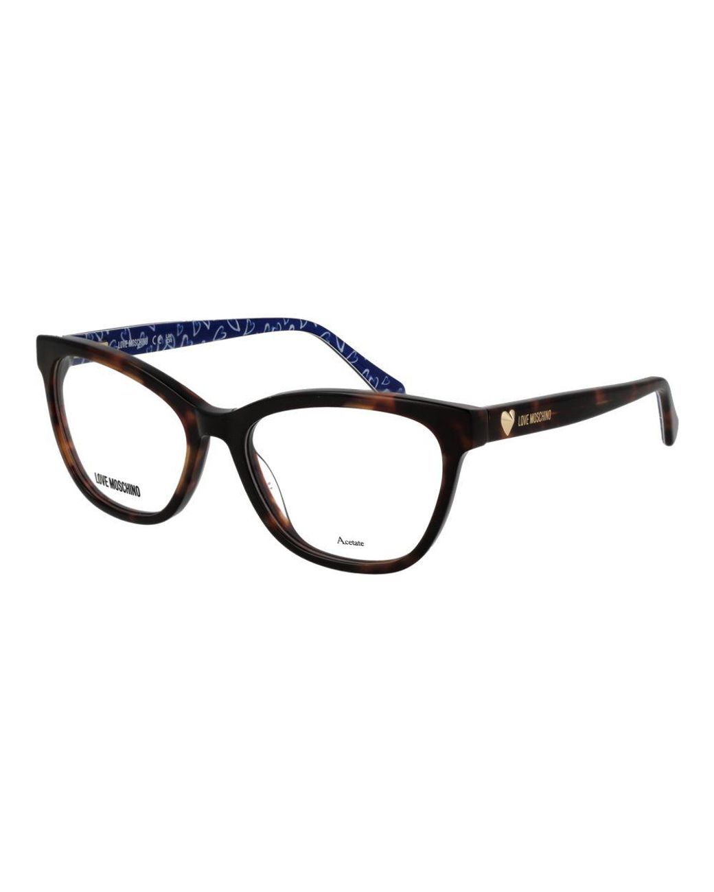 Love Moschino Black Brown Acetate Glasses (frames)