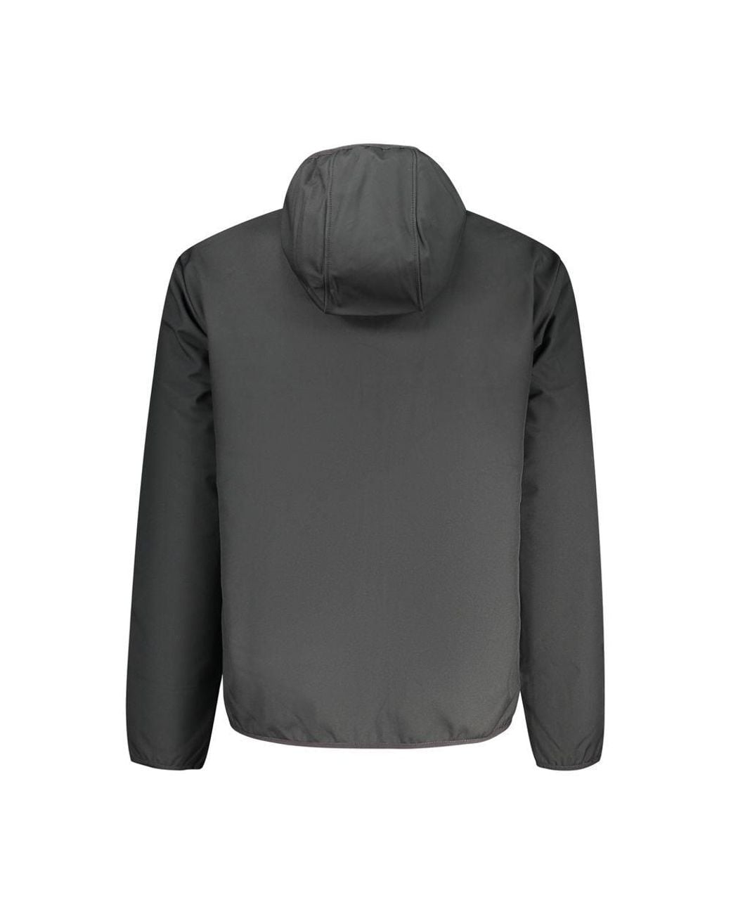 Napapijri Gray Black Polyester Shell Jacket for men
