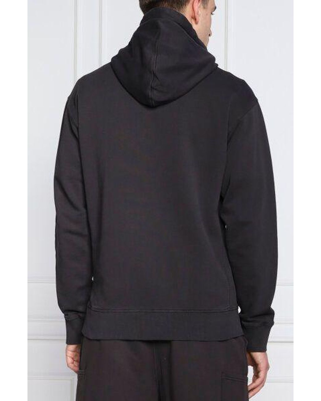 Boss Blue Elegant Dark Cotton Hooded Sweatshirt for men