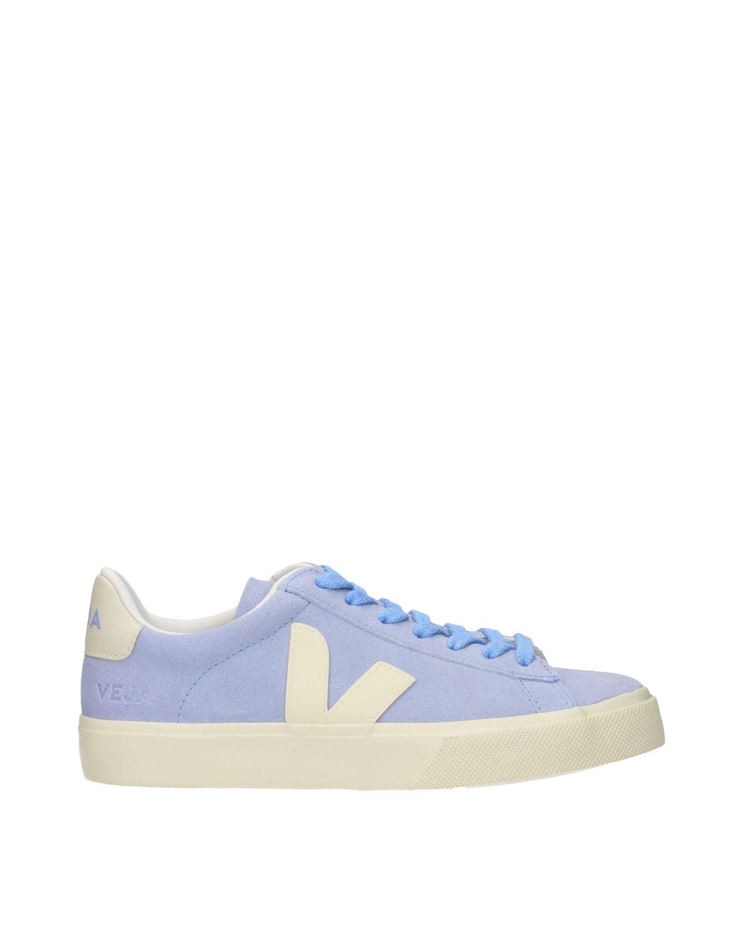 Veja Blue Purple Leather Low Top Sneakers