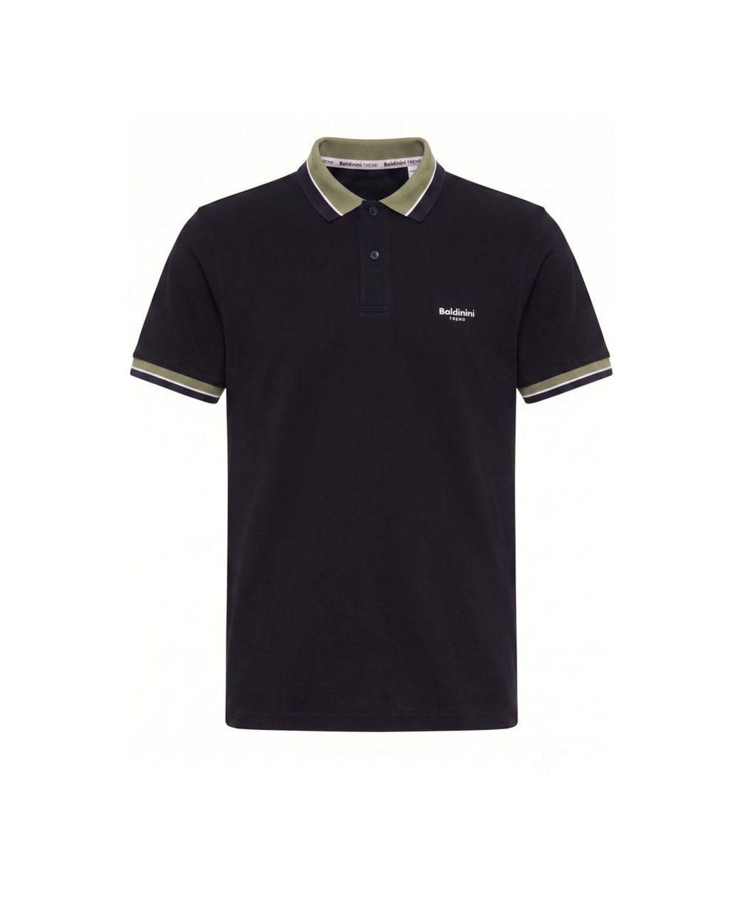 Baldinini Black Blue Cotton Men Polo for men