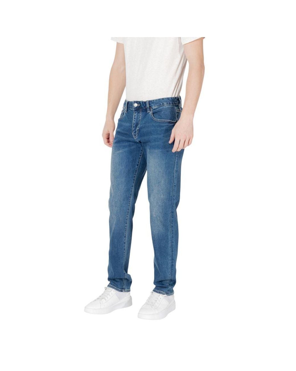 ARMANI EXCHANGE Blue Cotton Skinny Jeans for men