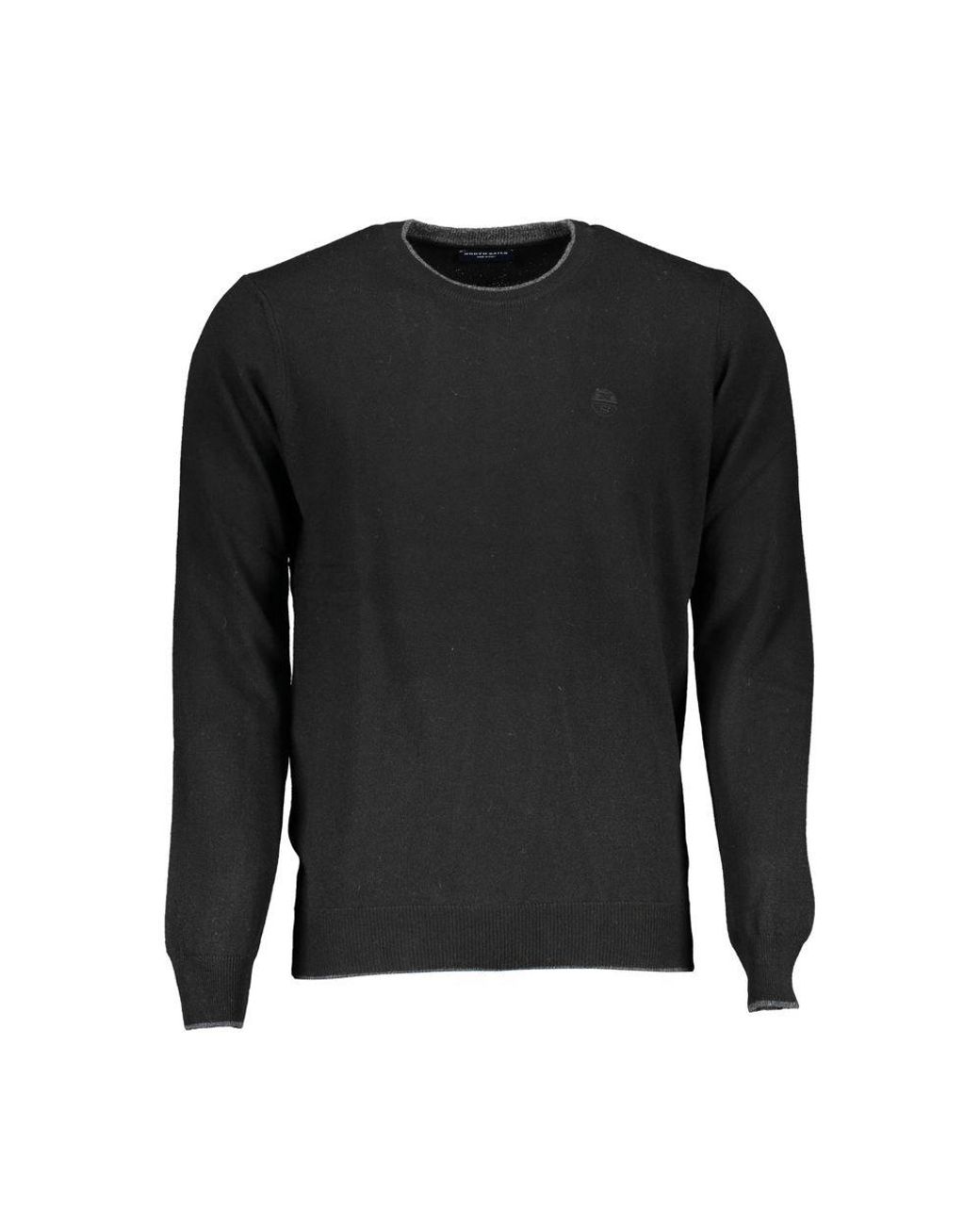 North Sails Black Wool Sweater for men