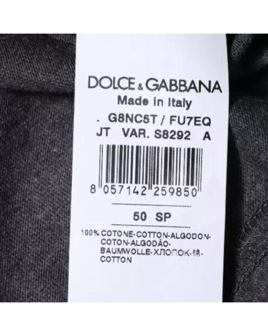 Dolce & Gabbana Black Crew Neck Short Sleeves T-Shirt for men