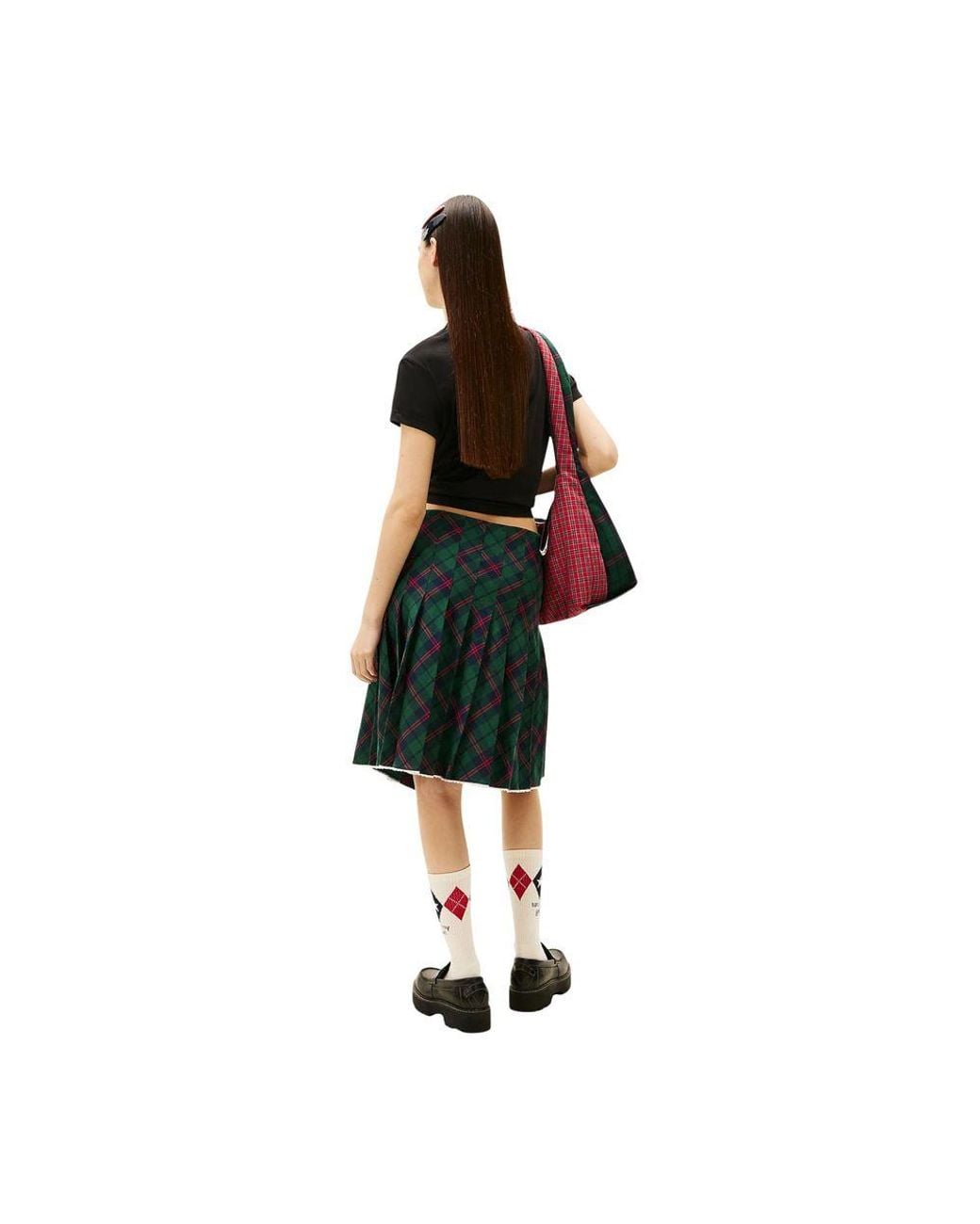 Tommy Hilfiger Green Cotton Mini Skirt
