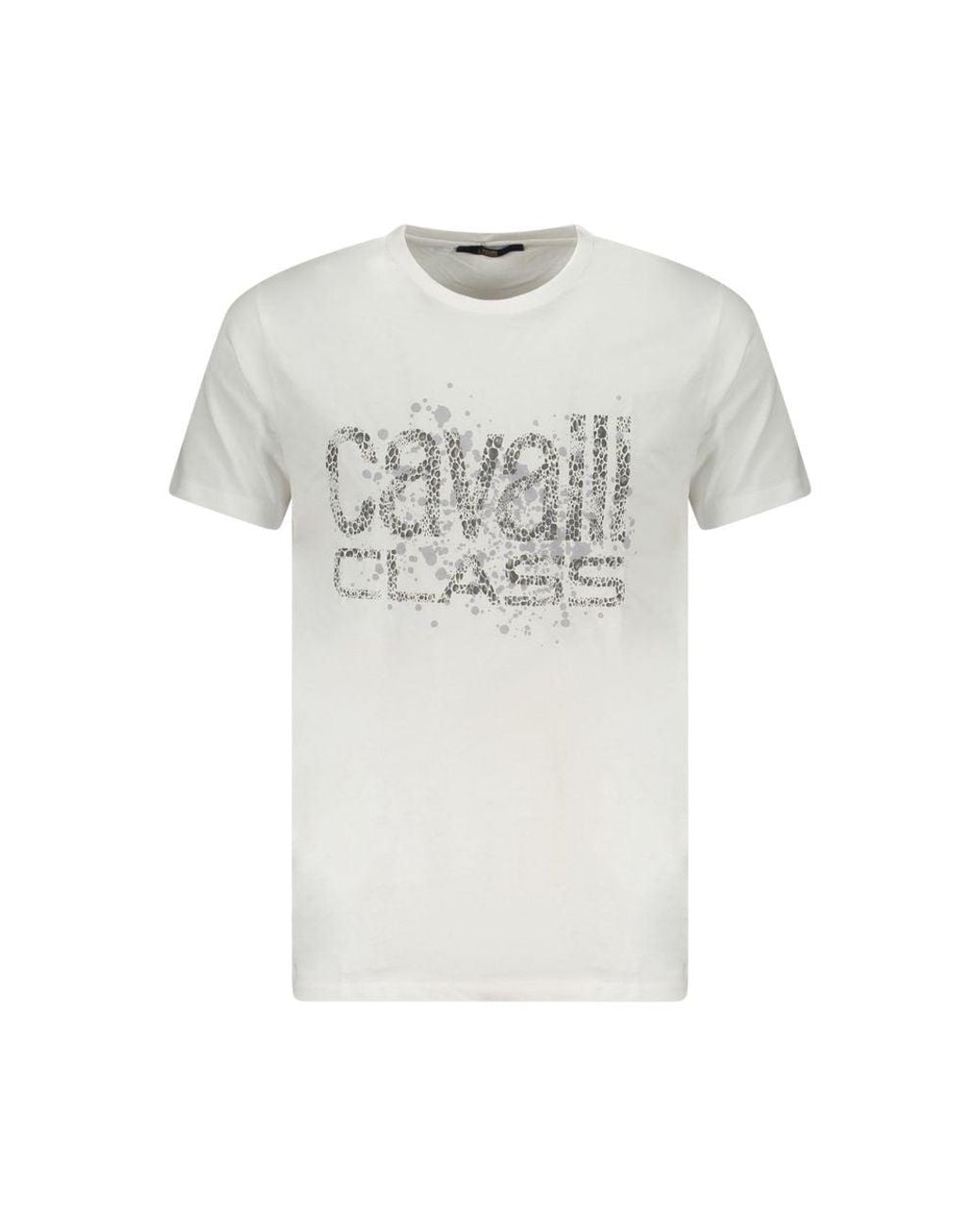 Roberto Cavalli White Cotton T-Shirt for men
