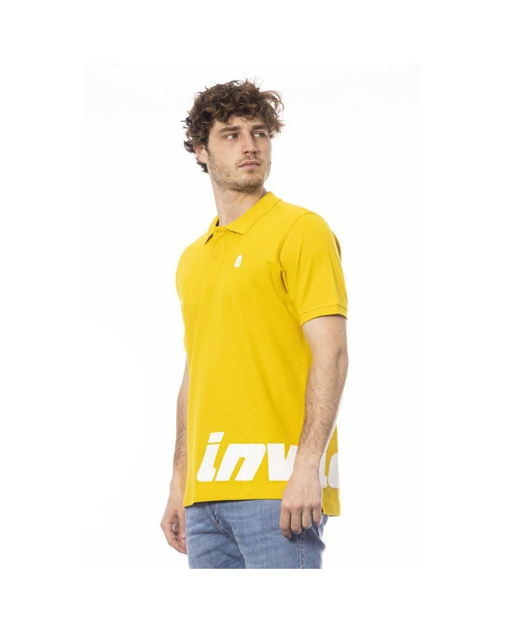 INVICTA WATCH Yellow Cotton Men Polo Shirt for men