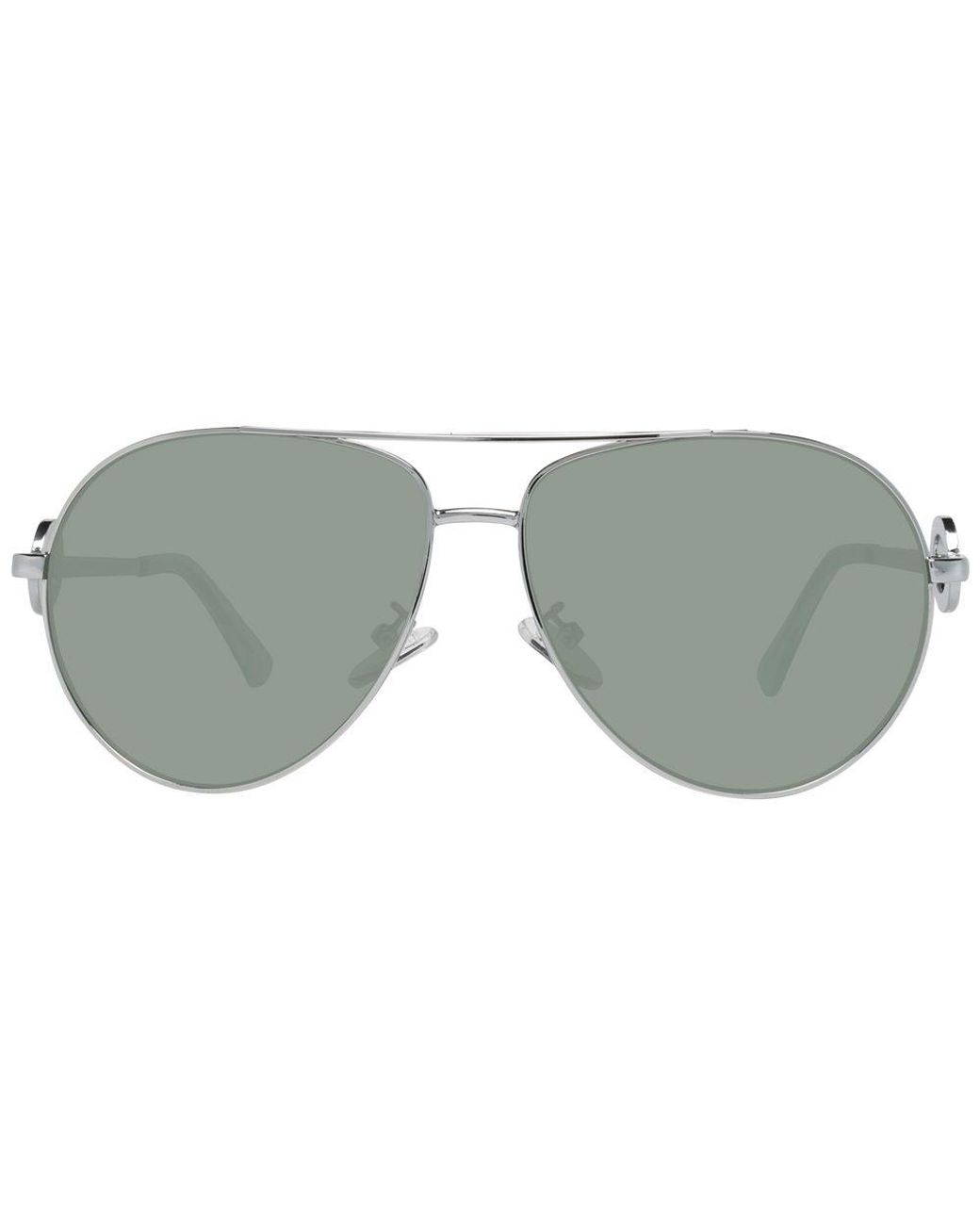 Guess Gray Silver Metal Sunglasses