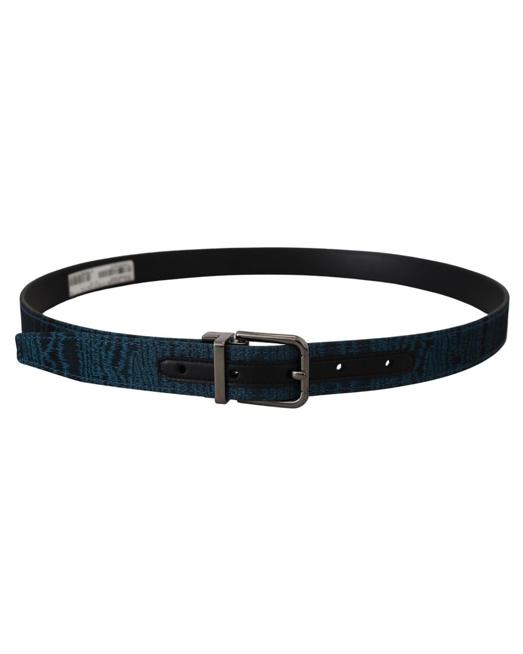 Dolce & Gabbana Black Elegant Jacquard Designer Belt for men
