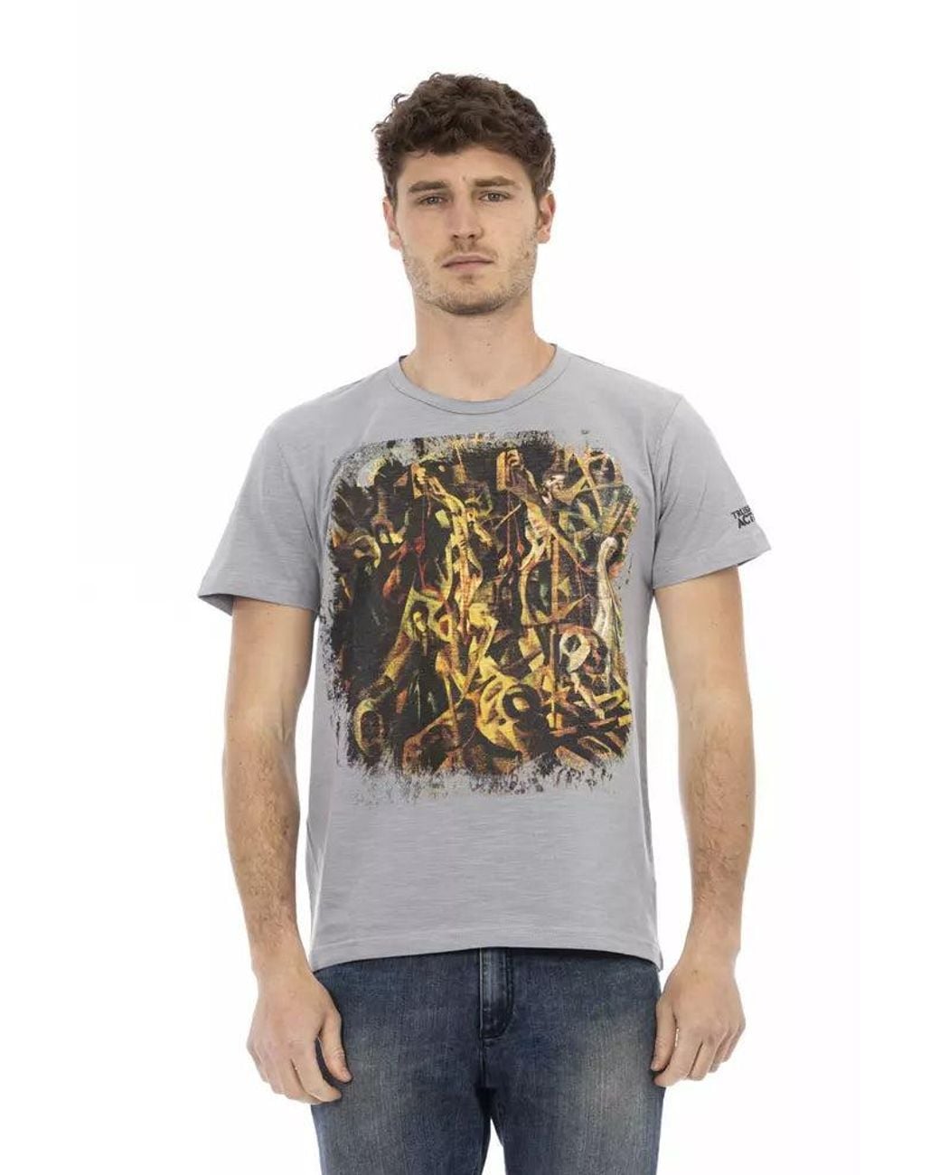 TRUSSARDI ACTION Gray Cotton Men T for men