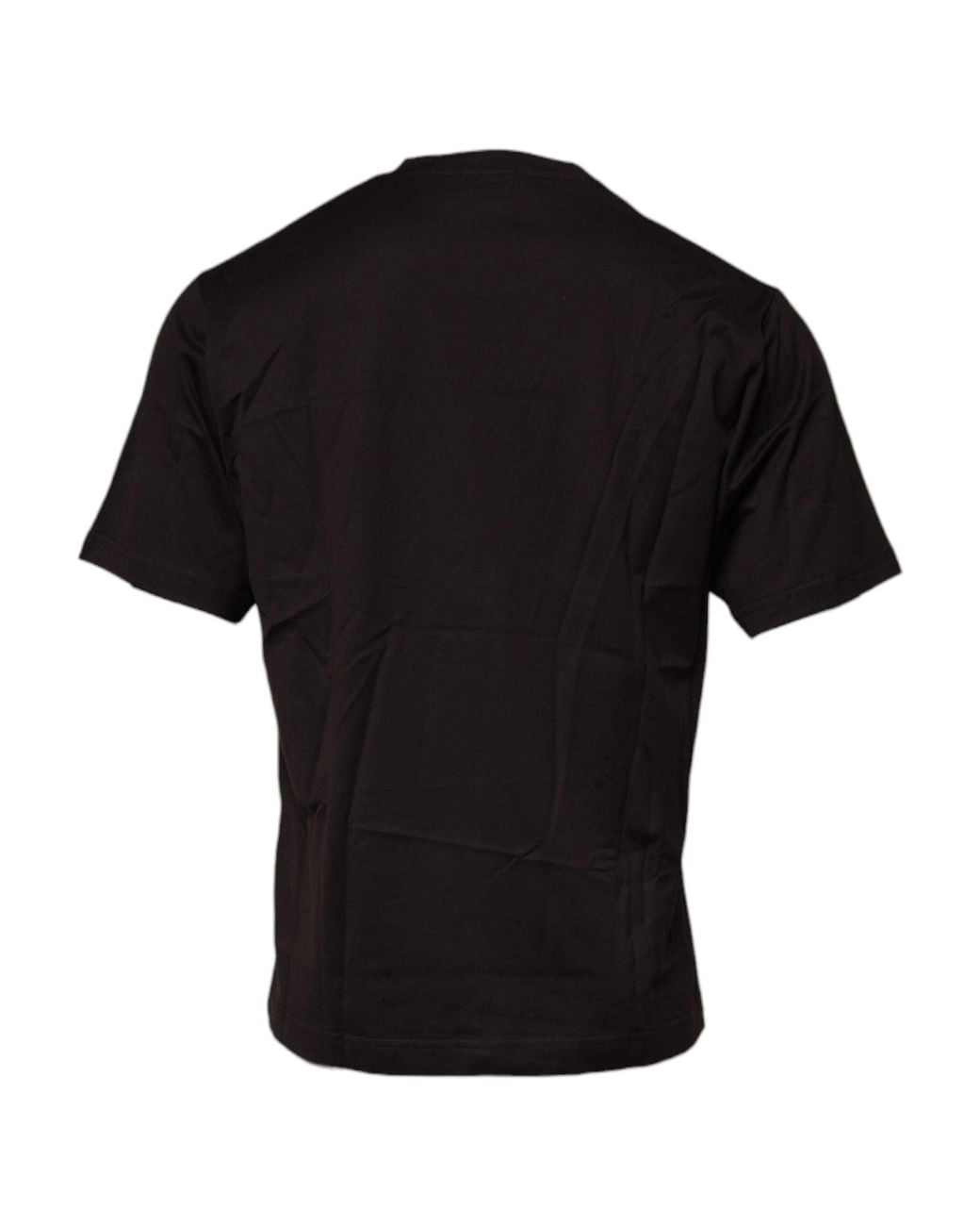 Dolce & Gabbana Black Dark Logo Cotton Crew Neck T-Shirt for men