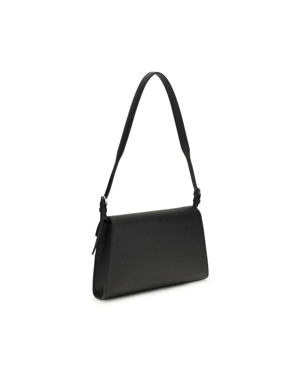 SAVETTE Black Calf Leather Bos Taurus Shoulder Bag