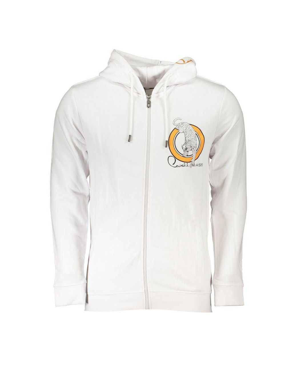 Roberto Cavalli White Cotton Sweater for men