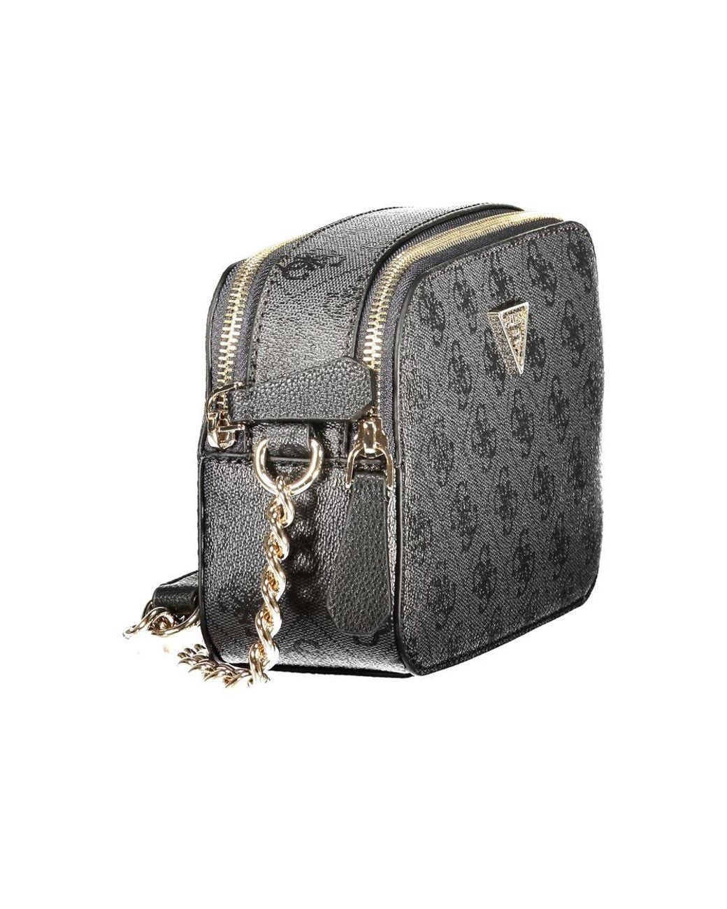 Guess Gray Black Polyethylene Handbag