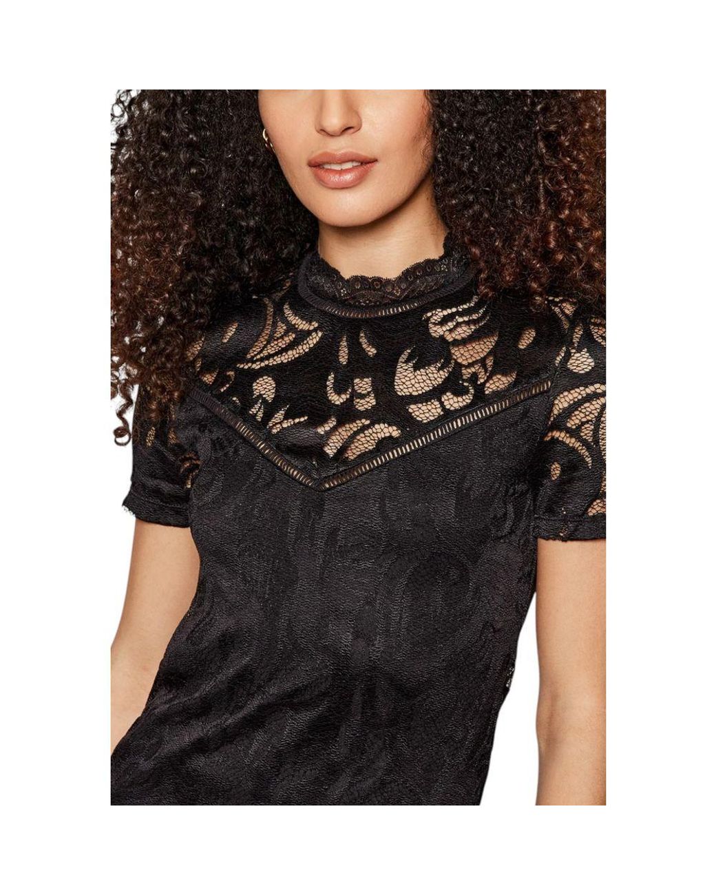 VILA CLOTHES Black Polyamide T-Shirt