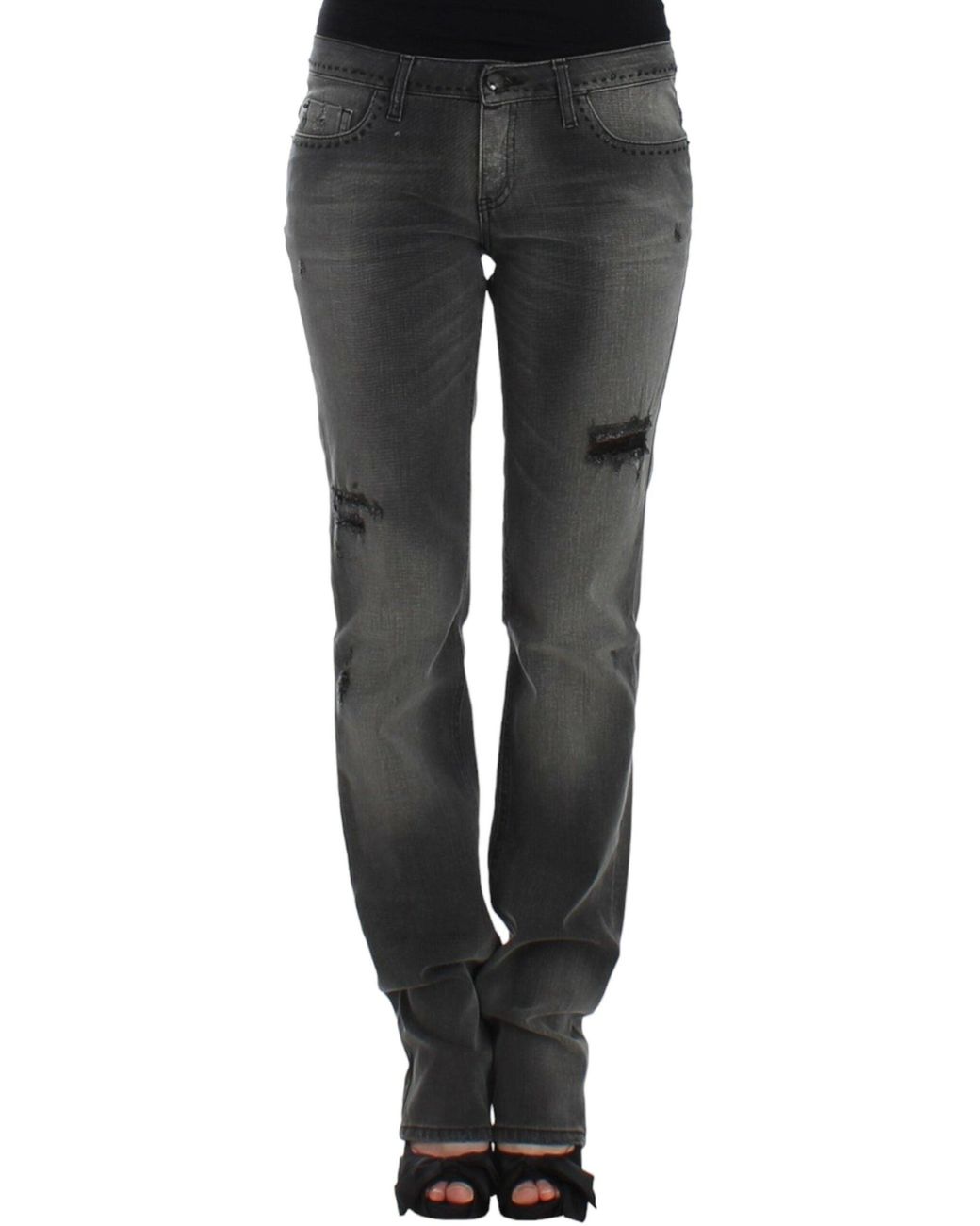 CoSTUME NATIONAL Straight Leg Jeans Gray Sig12557
