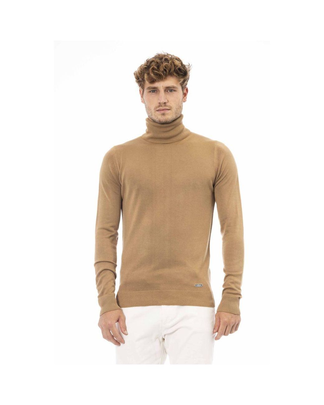 Baldinini Natural Beige Modal Men Sweater for men
