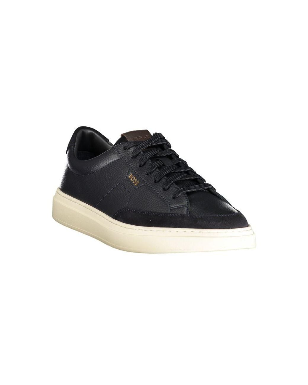 Boss Blue Leather Men's Sneakers for men