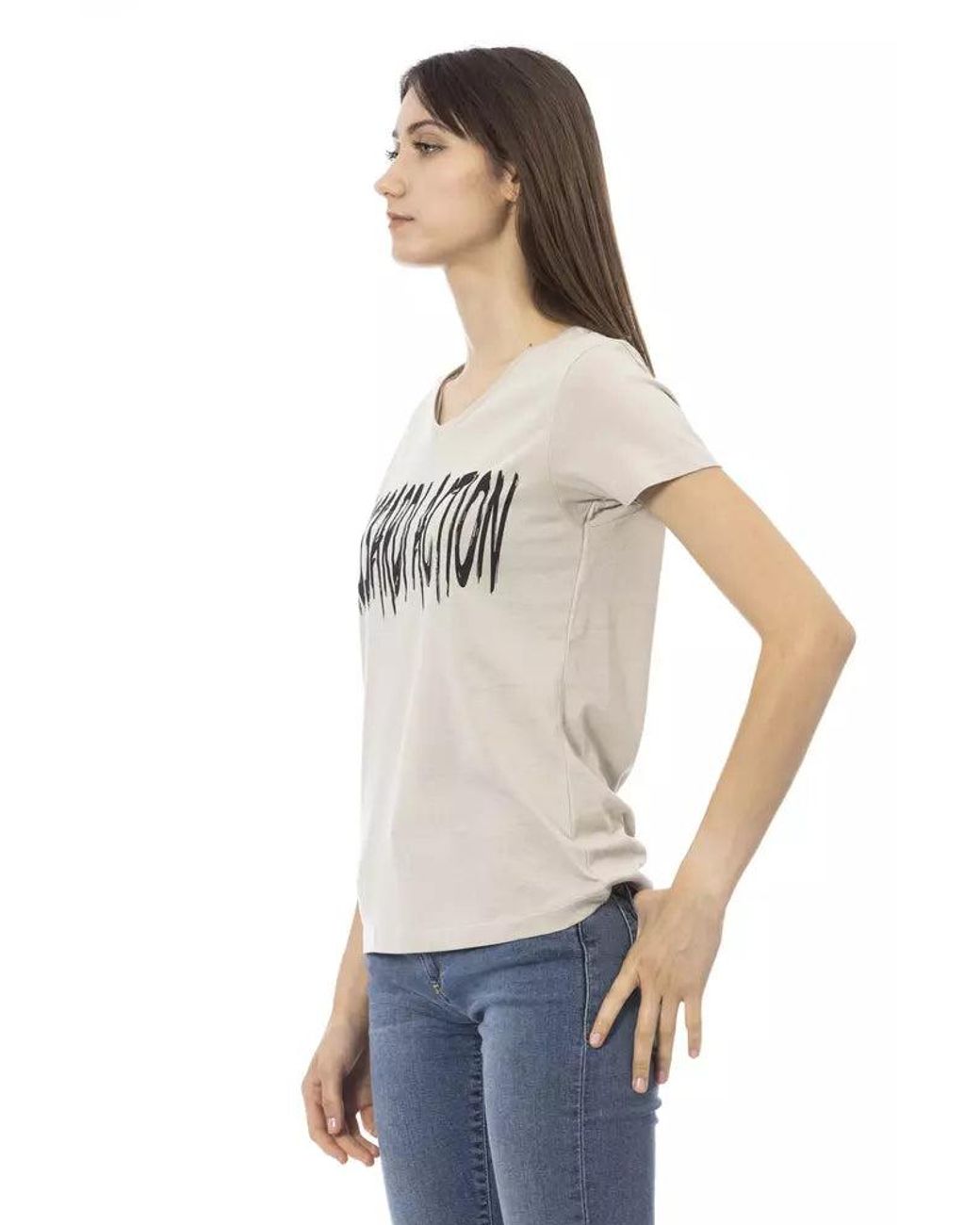 TRUSSARDI ACTION Natural Beige Cotton Top