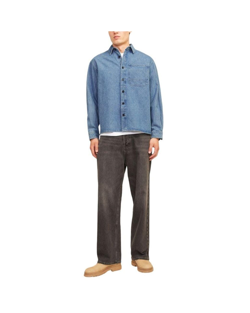 Jack & Jones Light Blue Denim Shirt for men
