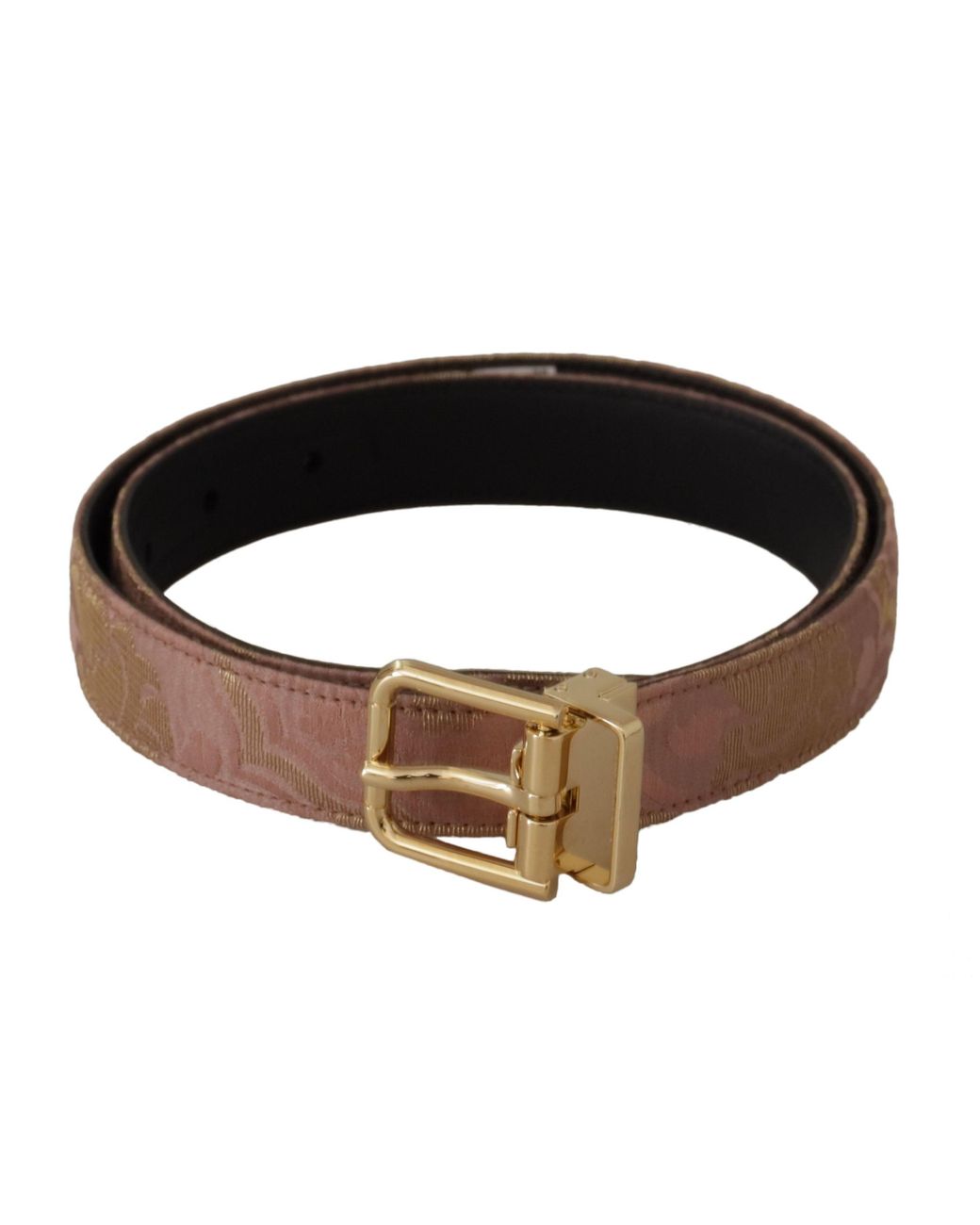 Dolce & Gabbana Black Chic Rose Leather Belt With Logo Buckle