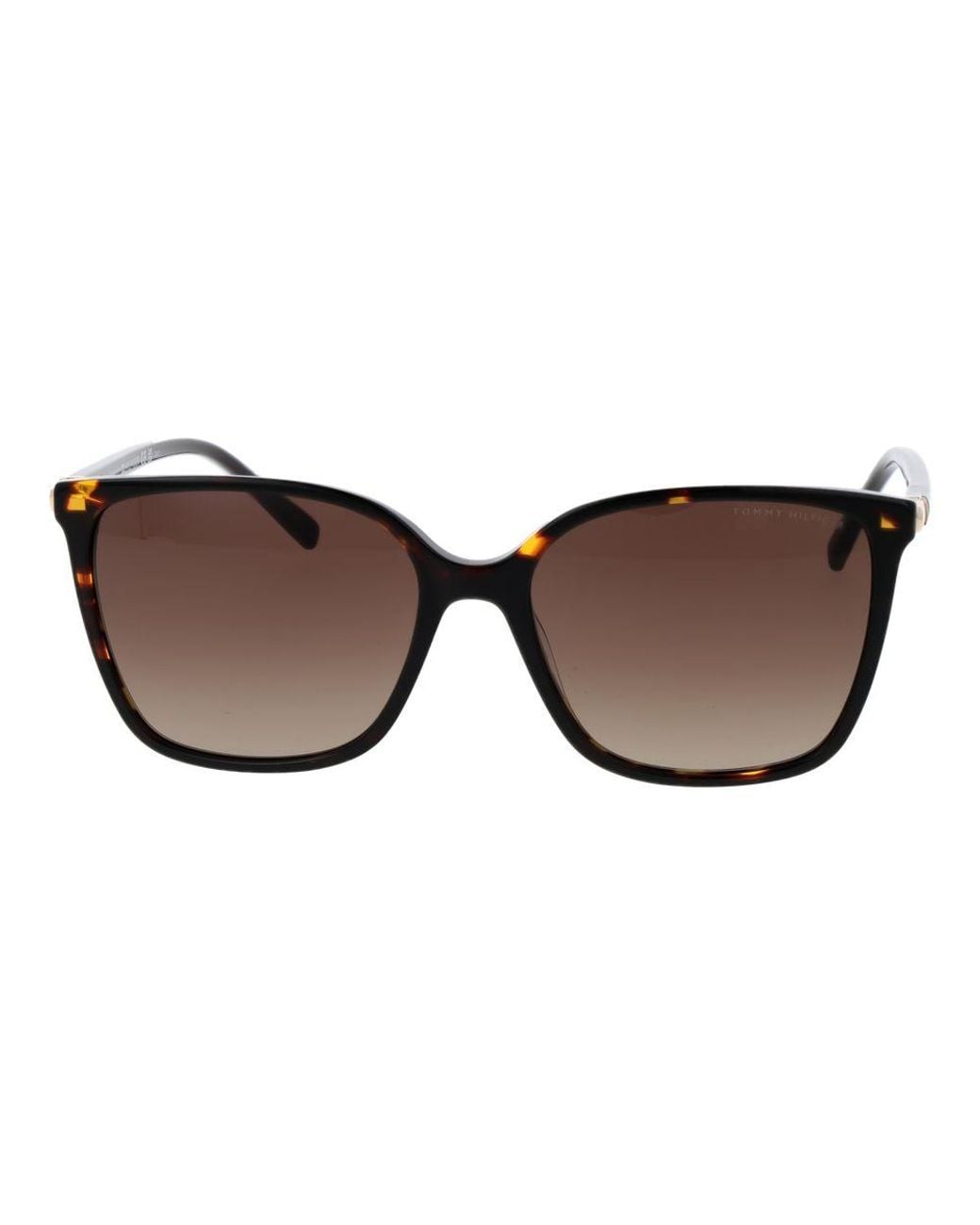 Tommy Hilfiger Brown Black Acetate Sunglasses