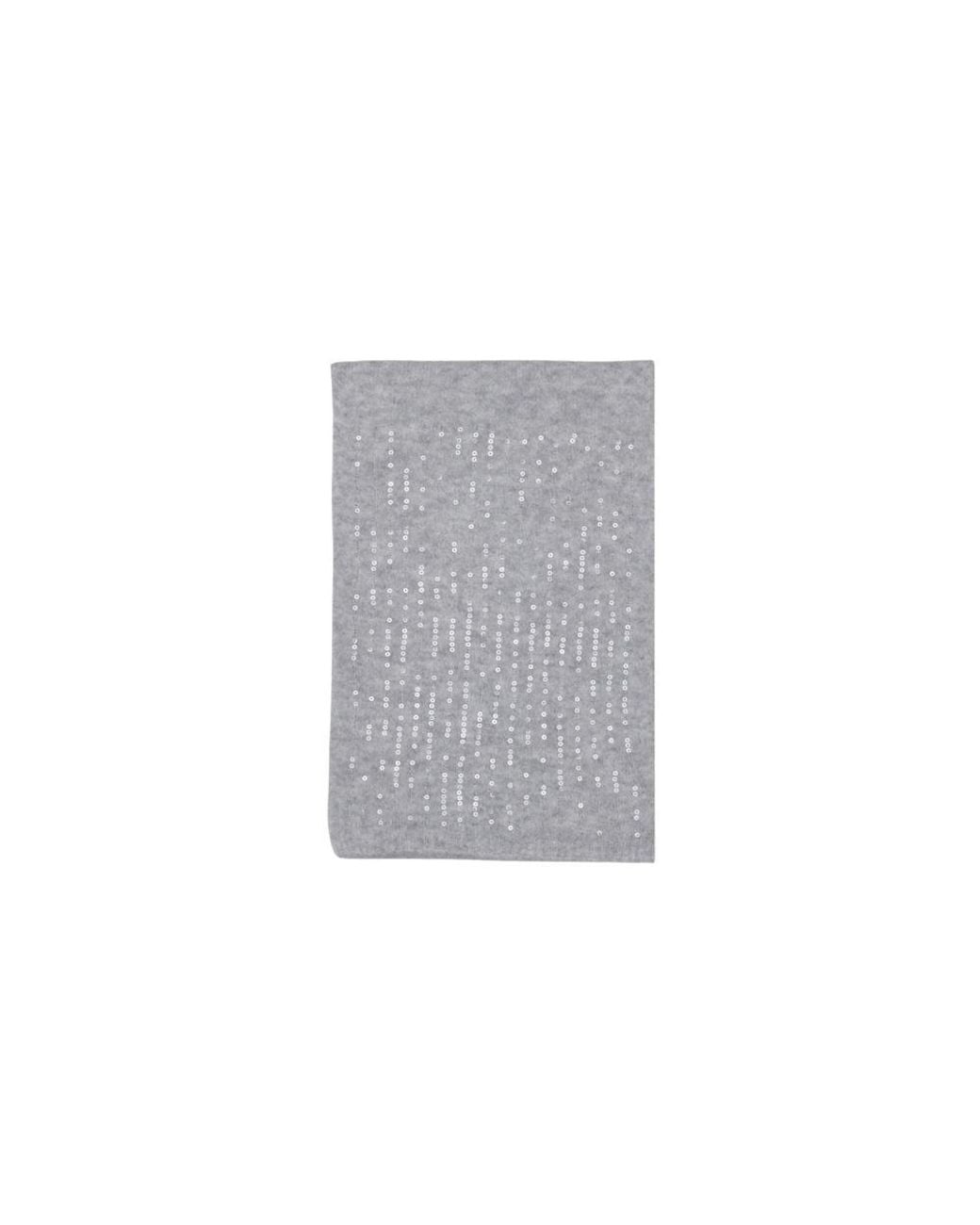 Pieces Gray Recycled Polyester Scarf