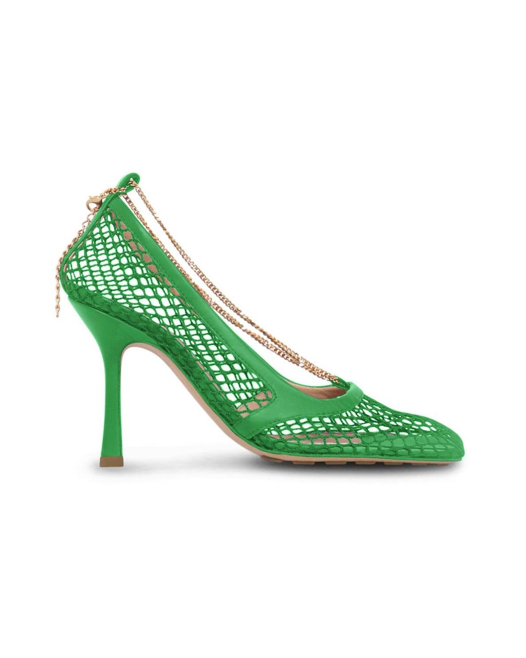 Bottega Veneta Green Stretch Leather Pump