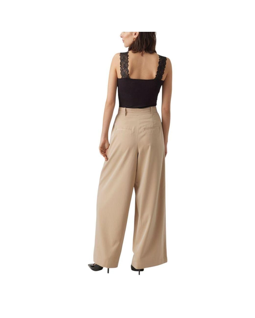 Vero Moda Black Viscose Tank Tops