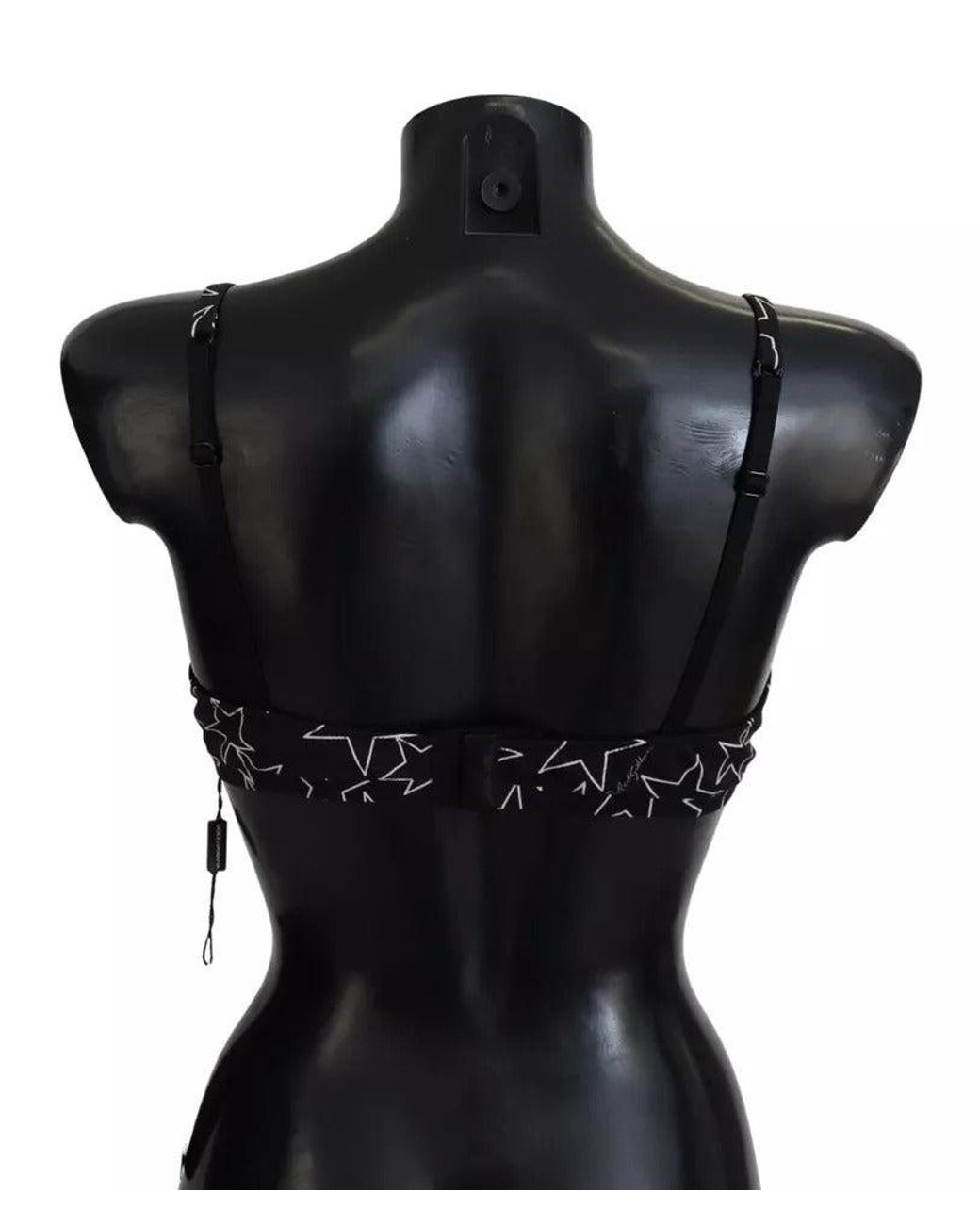 Dolce & Gabbana Black Millennials Star Non Wire Cotton Bra Underwear