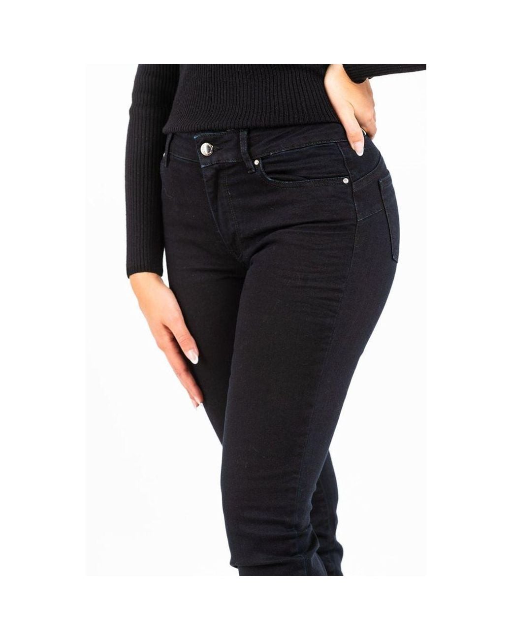 Gas Black Cotton Slim Fit Jeans