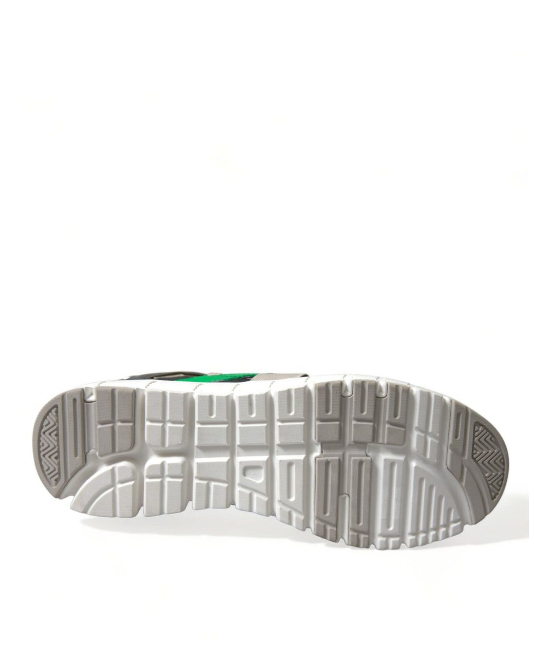 Dolce & Gabbana Green Multicolor Leather Suede Low Top Sneakers Shoes for men