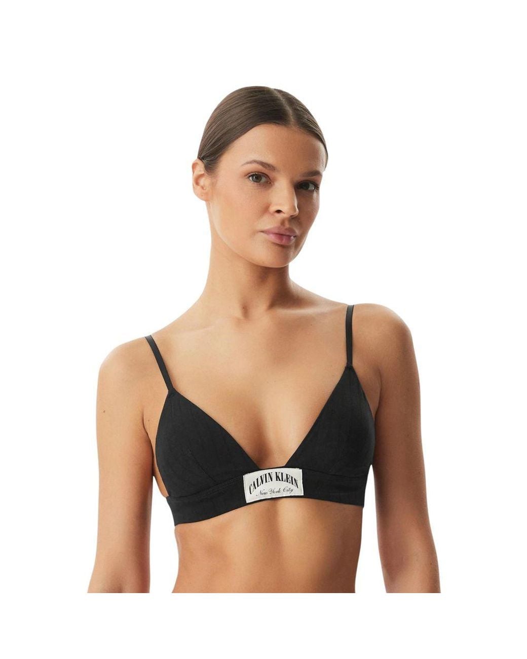 Calvin Klein Black Cotton Bra
