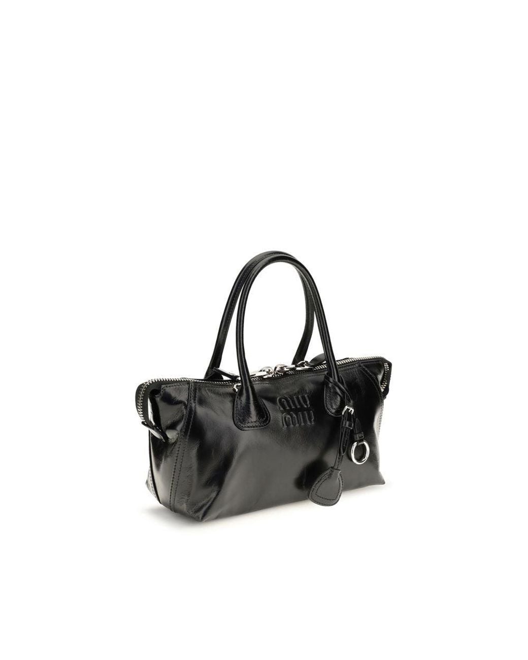 Miu Miu Black Miu Miu Calf Leather Shoulder Bag