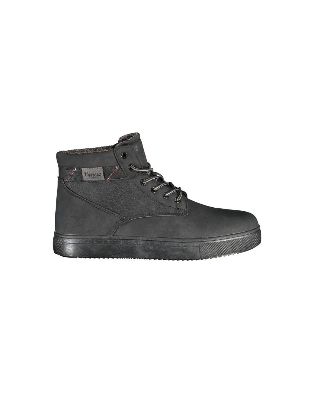 Carrera Black Chic Lace-Up Boots With Contrast Details for men