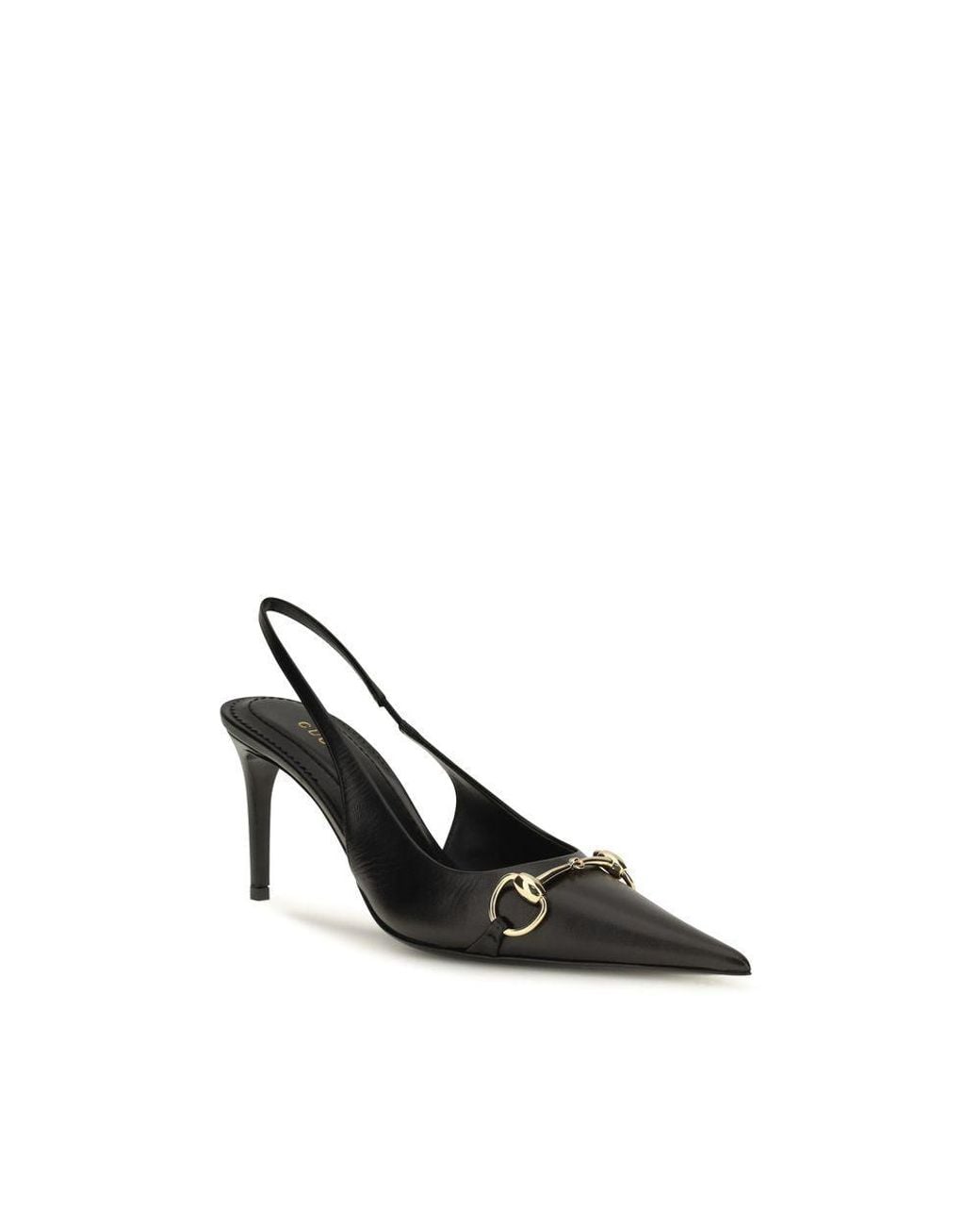 Gucci Black Calf Leather Bos Taurus High Heel Pumps