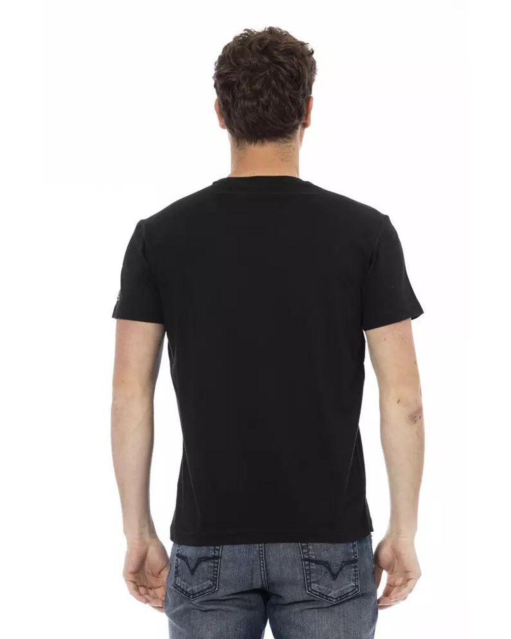 TRUSSARDI ACTION Black Cotton Men's T for men