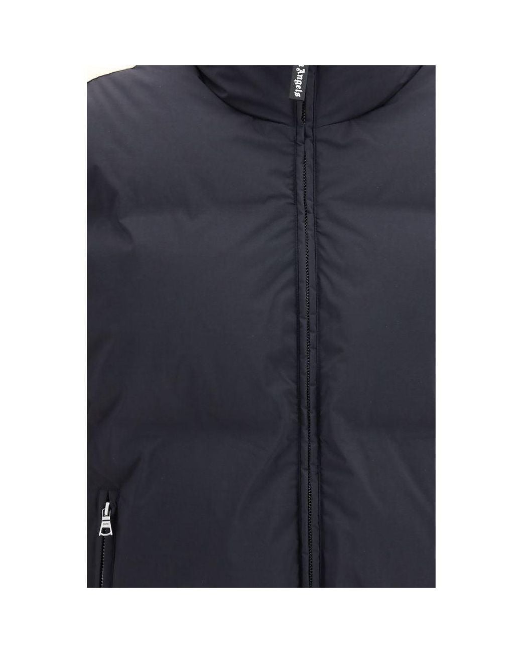 Palm Angels Blue Polyamide Full-Length Jacket for men
