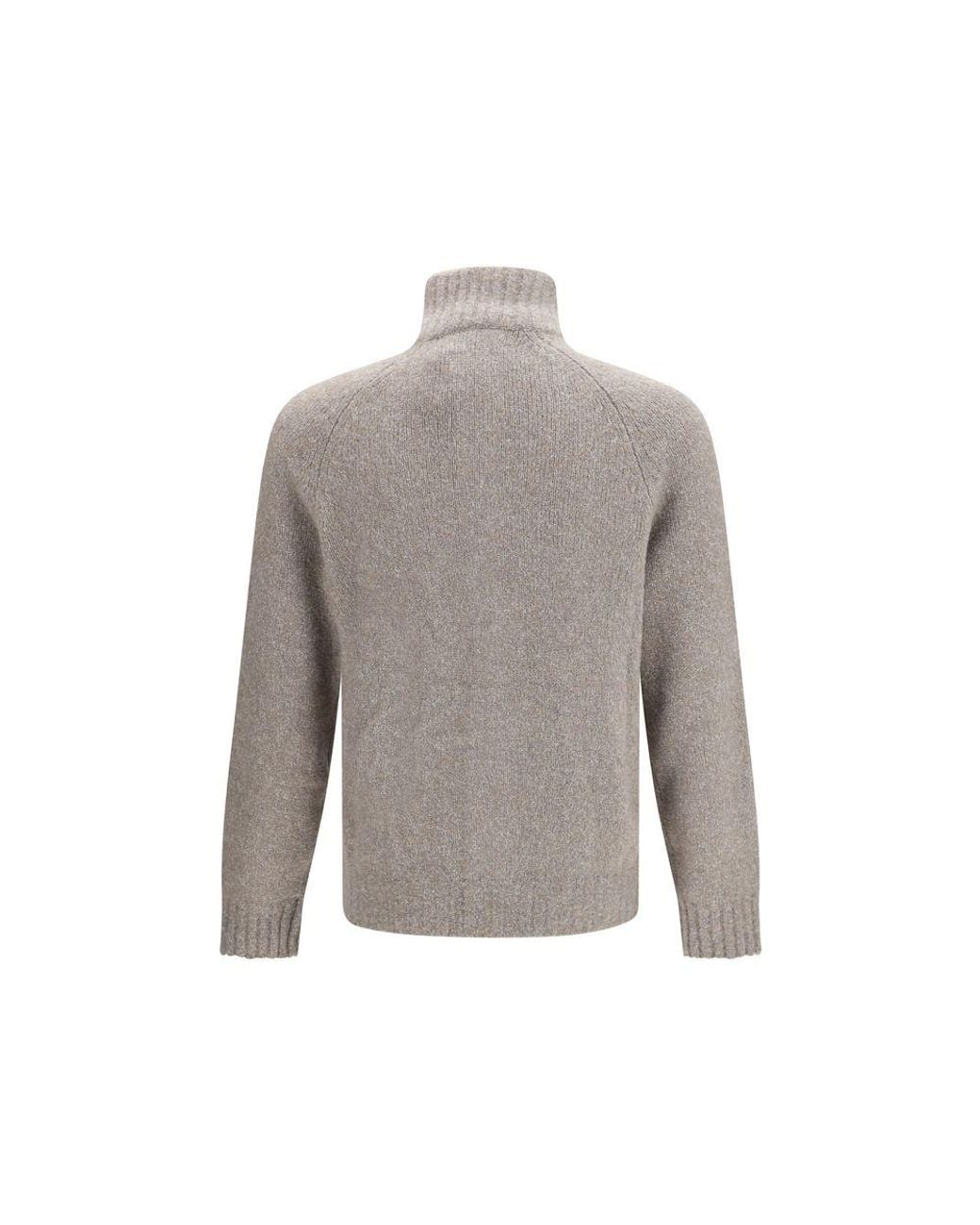 Brunello Cucinelli Gray Wool Oves Aries Cardigan for men