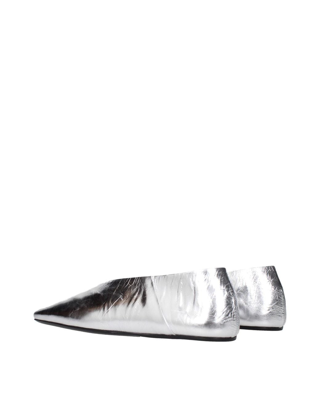 Jil Sander White Leather Ballet Flats