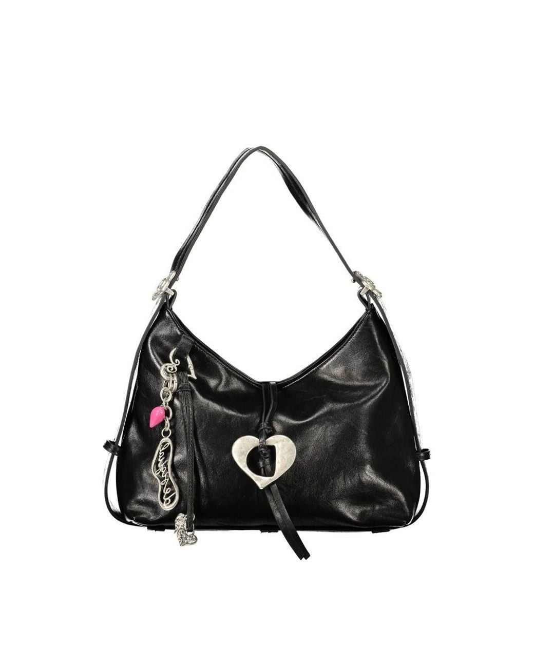 Desigual Black Nero Polyurethane 's Bag With Adjustable Shoulder Handle