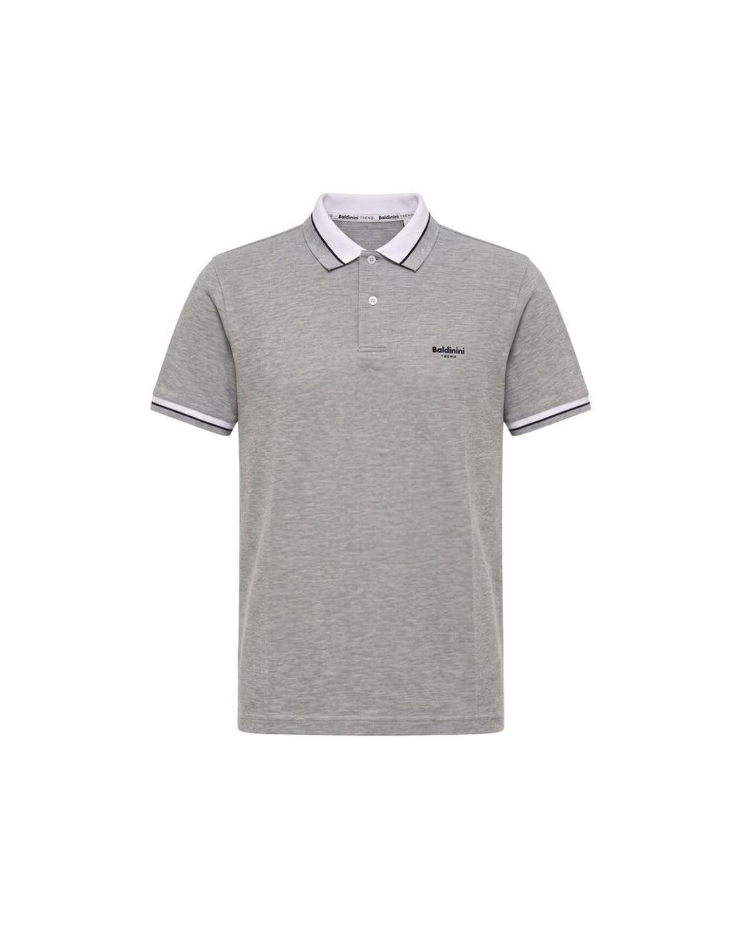 Baldinini Gray Grey Cotton Men Polo for men