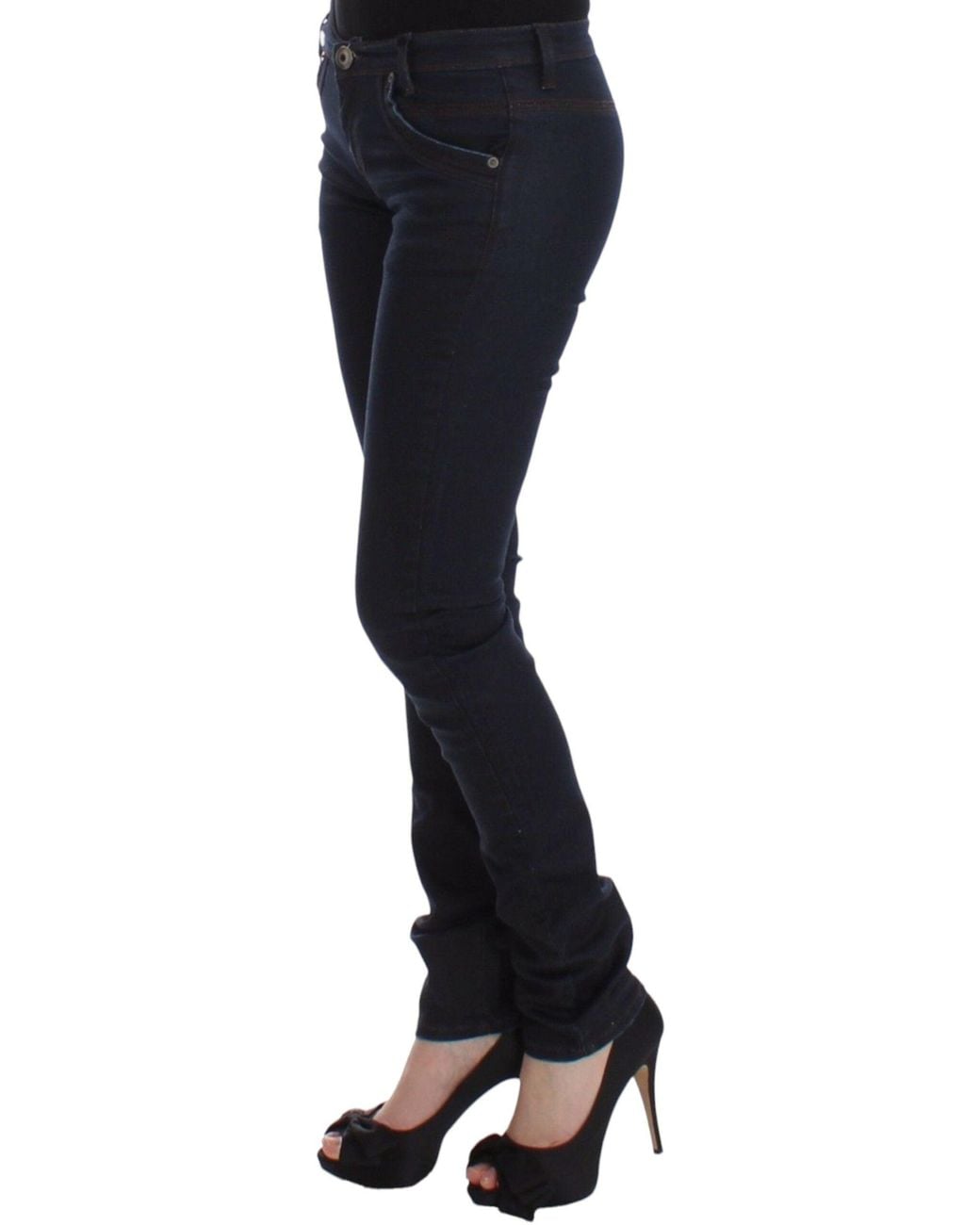 Ermanno Scervino Blue Chic Dark Slim Jeans For Elegant Style