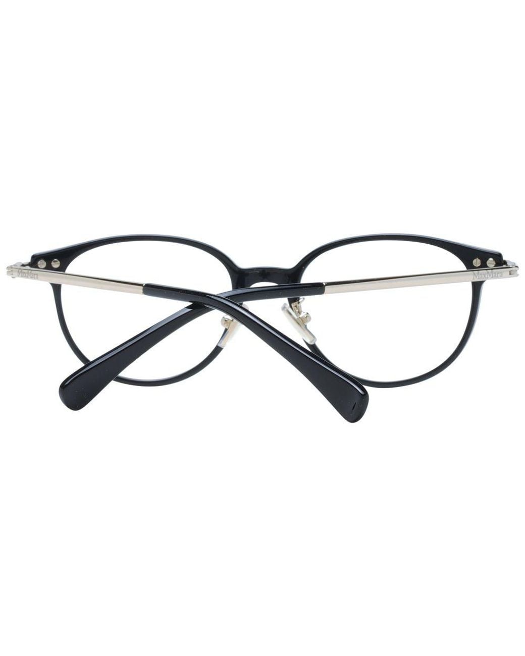Max Mara Metallic Black Plastic Glasses (frames) for men