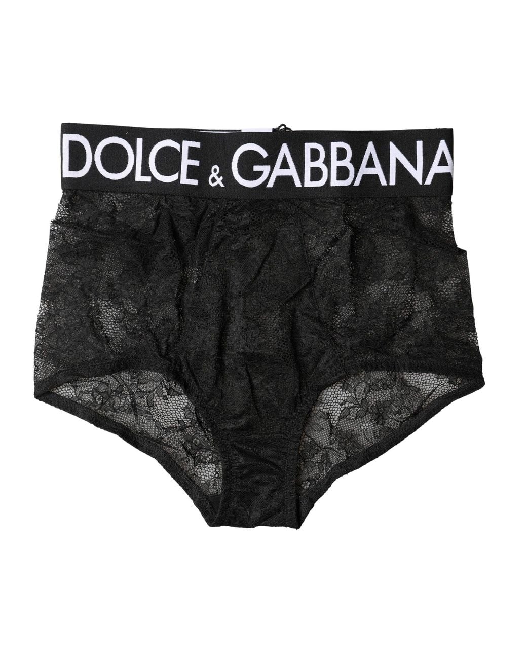 Dolce & Gabbana Black Logo Girdle High Waist Panty Underwear Elastane Nylon Clothing