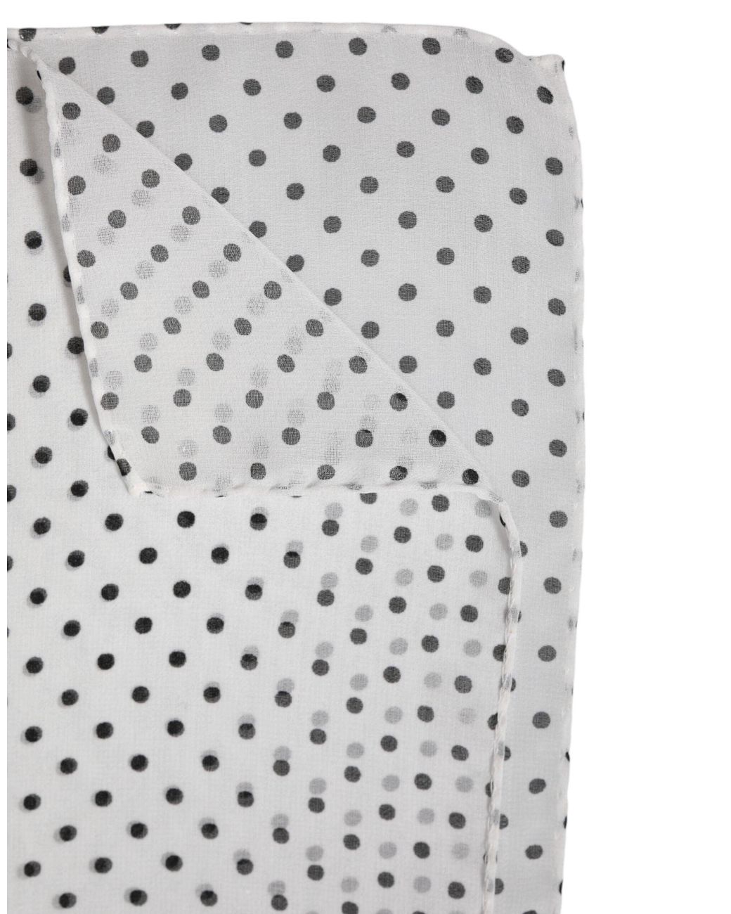 Dolce & Gabbana Gray Polka Dots Polyester Wrap Shawl Scarf