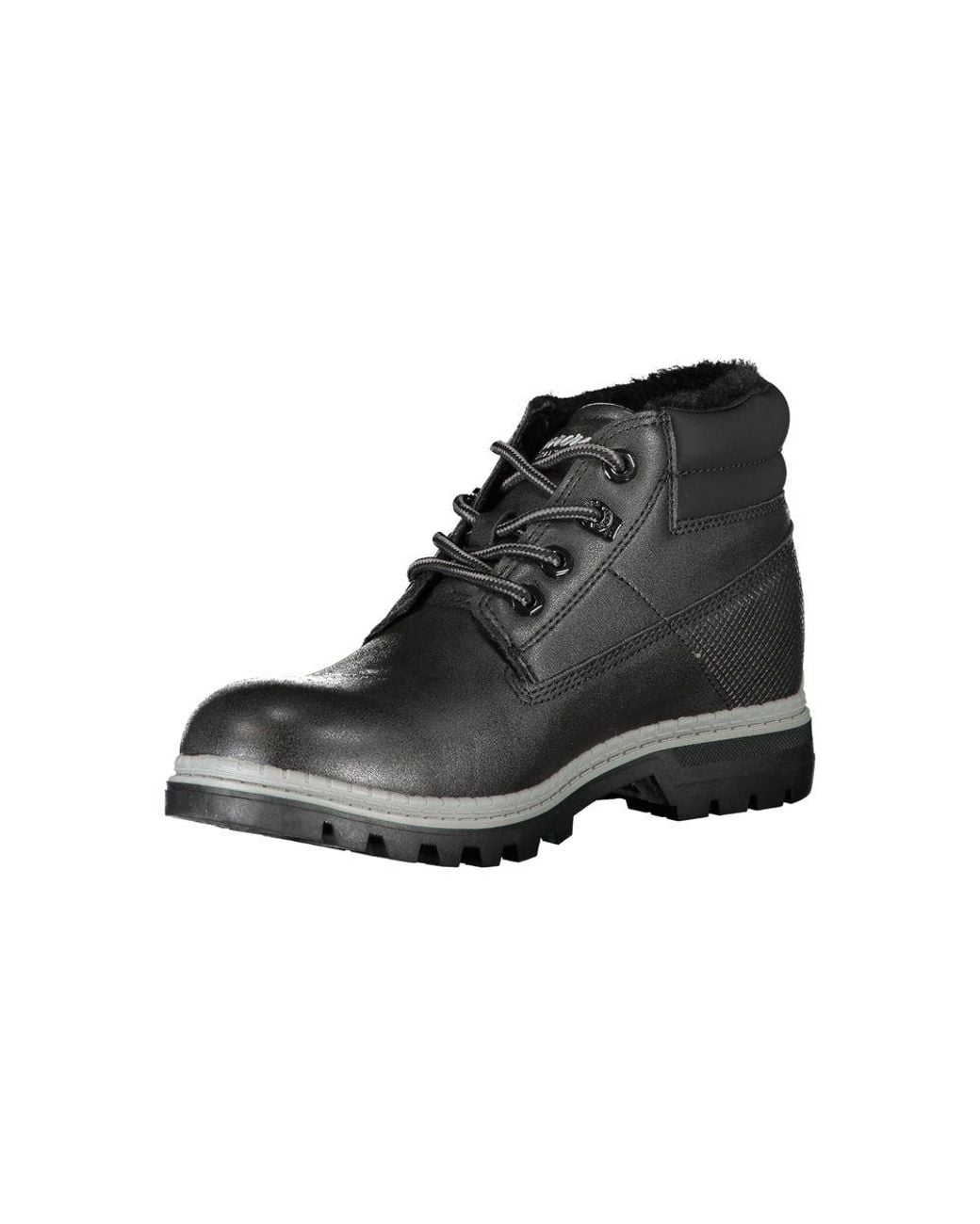 Carrera Black Chic Contrast Lace-Up Boots