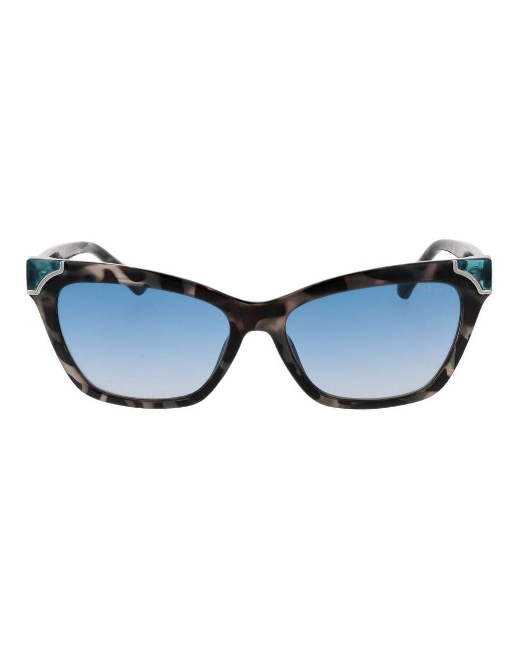 Guess Blue Multicolor Stainless Steel Sunglasses